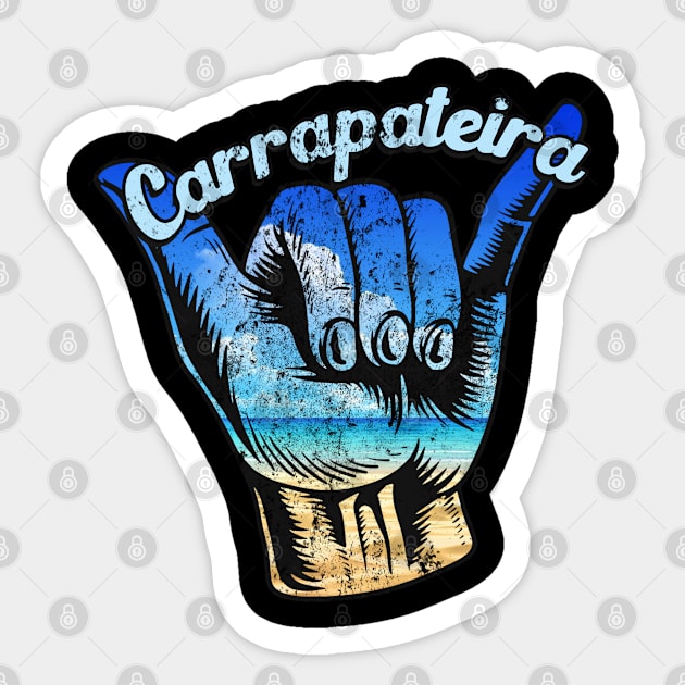 Carrapateira shaka hand surf sign . Perfect present for mother dad friend him or her Sticker by SerenityByAlex